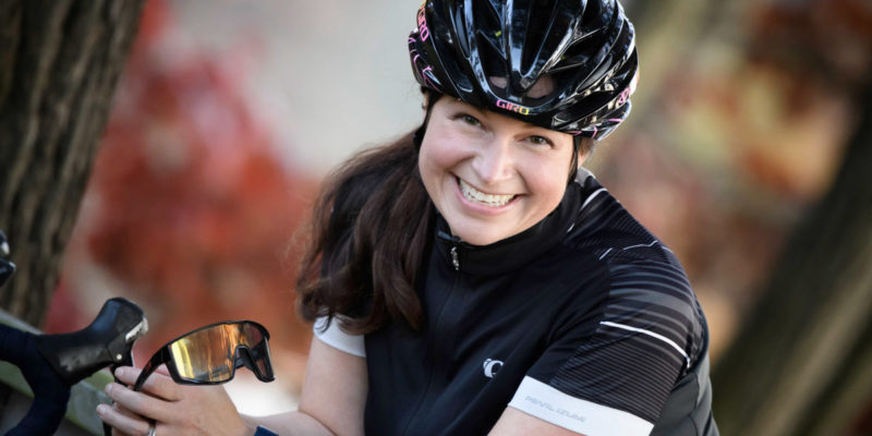 Stacy With Cycling Helmet