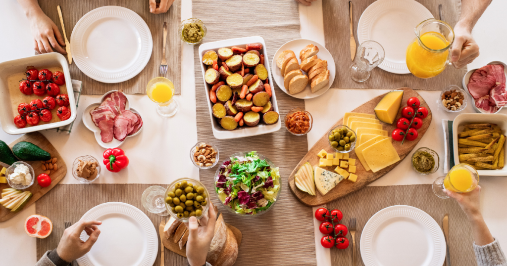 Dinner Table With Food