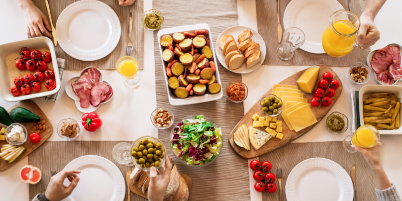 Dinner Table With Food