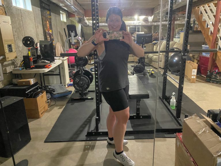 Stacy in Home Gym