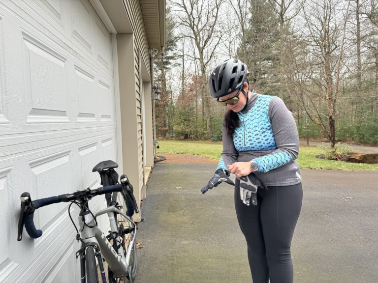 Stacy-Outside-Garage-With-Bike-
